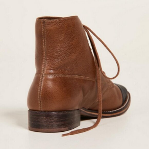 💕THE GREAT💕 The Cap Toe Boxcar Boot ~ Hickory Brown/Black 10 NWT - Picture 5 of 16